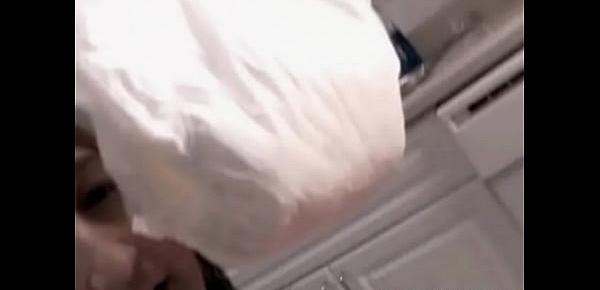  Young teen slut drinking her piss from diaper